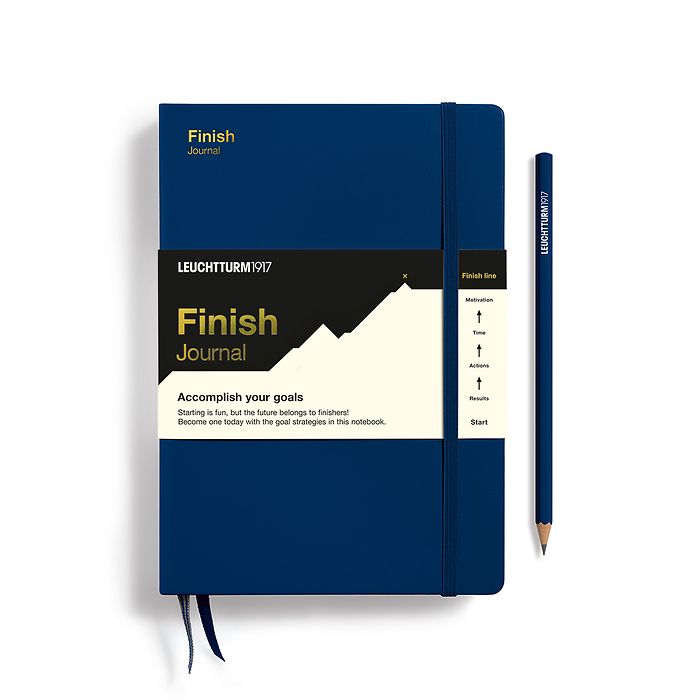 Finish Journal Medium (A5), Hardcover, Marine, Englisch