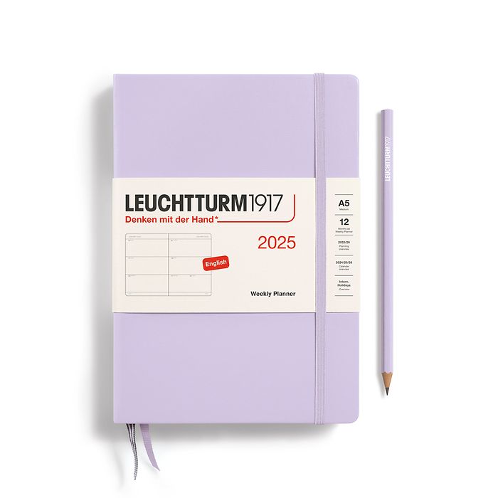 Wochenkalender Medium (A5) 2025, Lilac, Englisch