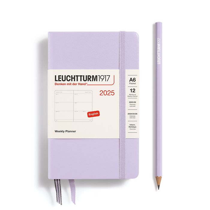 Wochenkalender Pocket (A6) 2025, Lilac, Englisch