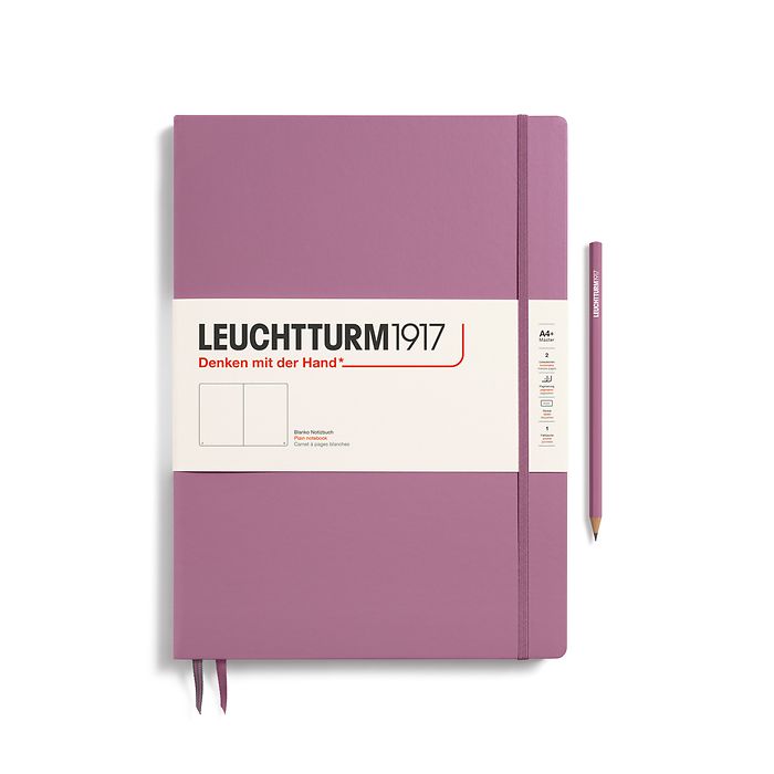 Notizbuch Master Slim (A4+), Hardcover, 123 nummerierte Seiten, Dusty Rose, Blanko